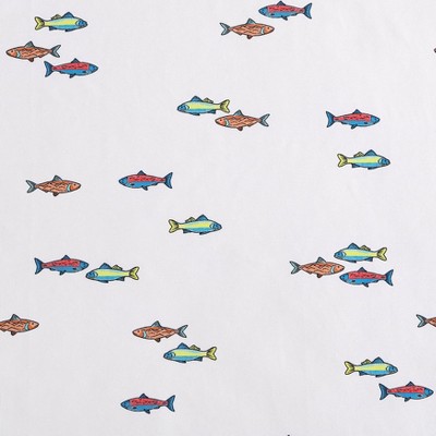 Fish Lake Twin Cotton Polyester Microfiber Sheet Set