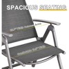 YUHAO 2PCS Adjustable High Back Textilene Fabric Seat，Outdoor Portable Reclining Patio Chairs for Garden Camping Poolside Beach Deck，Dark Gray - 3 of 4