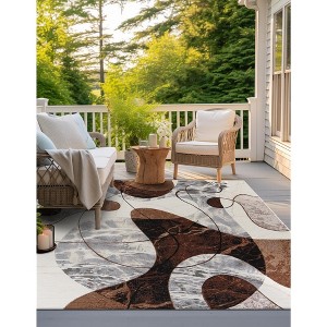 Unique Loom  Outdoor Modern Area Rug - 1 of 4