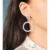 Glistening Circle Dangle Earrings - Dazzling Rhinestone Design for a Captivating Wedding Look - 2 of 4