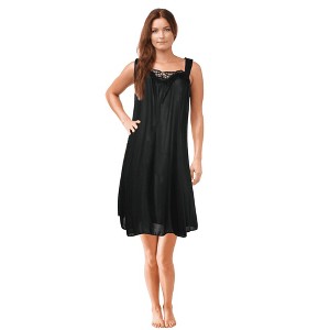 JEFFRICO Womens Sleeveless Nightgowns Sleepwear Soft Pajama Dress Nightshirts - 1 of 4