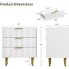 Acekool Dresser, Fluted Panel & Golden Handles, Large Capacity Organizer for Bedroom, Black/White/Natural/Green - 2 of 4
