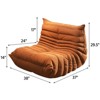 SYFERLORY Soft Beanbag Chair - Memory Foam Floor Sofa for Living Room, Bedroom or Office - Single Seat Lounger with Removable Cover - 3 of 4