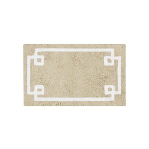 Gracie Mills Tiffany Bordered Medium Pile Tufted Cotton Bath Rug - 1 of 4