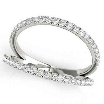 Pompeii3 1/4ct Diamond Ring Open Fashion Right Hand Split Band White Gold