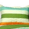 Slickblue 3 PC Handmade Full/Queen Quilt Set, Reversible Vermicelli Quilted, Horizontal Stripes, 37 Color Options - 2 of 4
