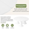 KTMBDW Round End Table, 39.4" Wooden Petal-Shaped Side Table with 3 Thick Legs, Center Table with Sleek Round Edges for Living Room, Bedroom - 4 of 4