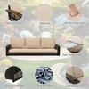 69" PE Wicker 3-Person Porch Swing with Chains, Large Patio Swing Bench with Cushions for Backyard, Garden, and Poolside - 2 of 4