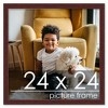 PosterPalooza | Square Minimalist Brown Picture Frame - UV Acrylic, Foam Board Backing, Hanging Hardware - 2 of 4