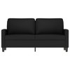 vidaXL 2-Seater Black Velvet Sofa with Sturdy Metal Frame, Comfortable Padded Seating, Ideal for Living Room or Lounge Area - 2 of 4