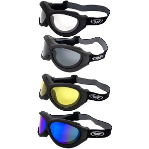 4 Pairs of Global Vision Eyewear Big Ben Safety Motorcycle Goggles - 1 of 4