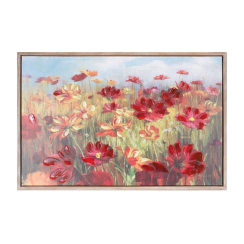 Melrose Framed Floral Canvas Art 35.5"L - image 1 of 3