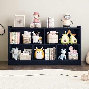 Tinyhomie Wooden Storage Cabinet with 5 Sections, Montessori Kids Bookshelf and Toy Organizer for Nursery, Playroom & Classroom - 1 of 4