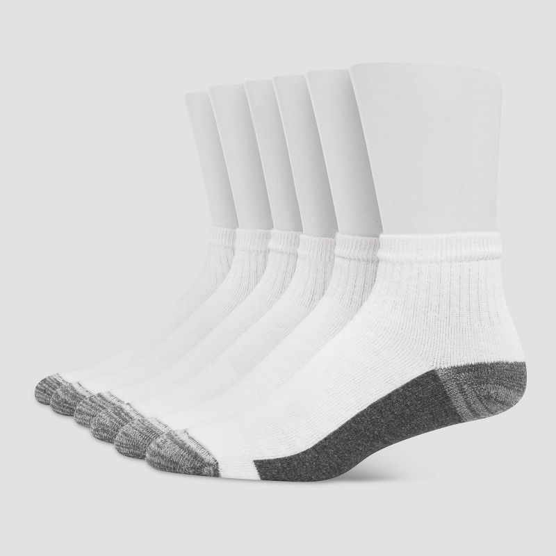 Hanes Premium Men's Xtemp Ultra Cushion 6pk Ankle Socks - 6-12, 1 of 6