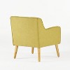 Accent Chairs, Armchair with Button Tufted Back and Wood Legs, Mid-Century Modern Recliner Chair for Bedroom Office Cafe - 4 of 4