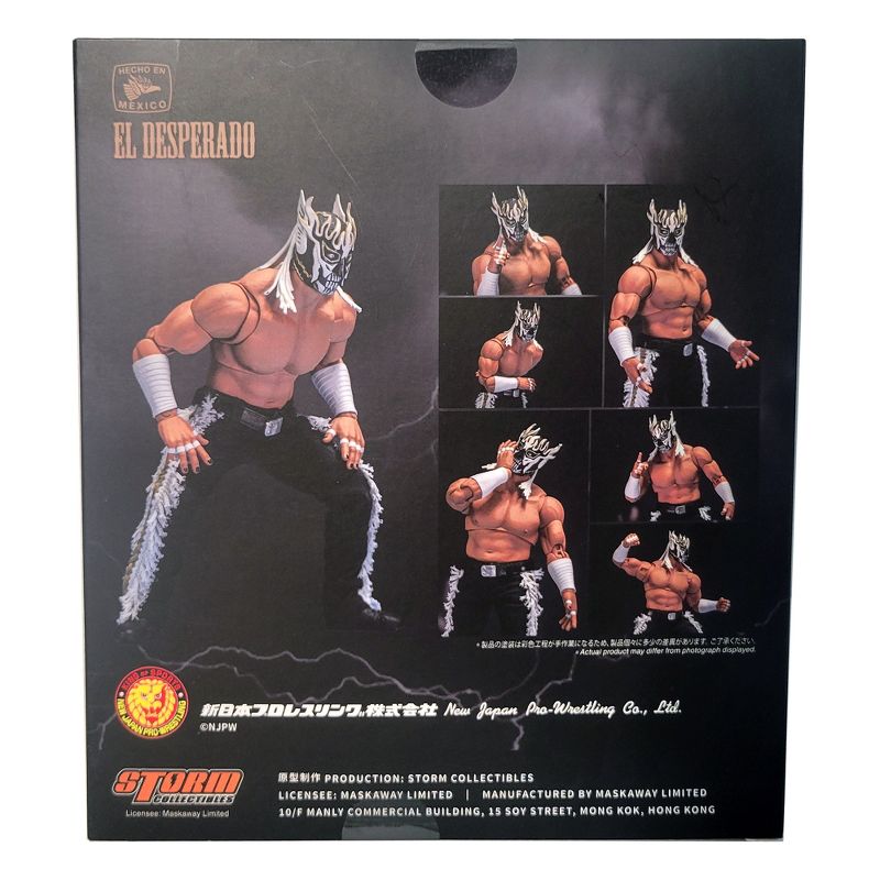 New Japan Storm Collectibles Ringside Exclusive All Black Mask El Desperado Action Figure (Chase Variant), 2 of 4