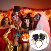 Unique Bargains Halloween Novelty Spiders Pattern Headband 4.72" Diameter Red Green 1 Pc - 2 of 4