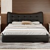 Modern PU Upholstered Queen Size Platform Bed with Ergonomic Wingback Headboard 4B - ModernLuxe - 2 of 4