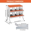 Chicken Nesting Boxes, Two-Tier Metal Chicken Egg Laying Box,Large Vented Holes for Egg Collection - 2 of 4