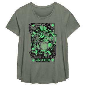 Women's The Nightmare Before Christmas Halloween Oogie Boogie Wheel of Fortune T-Shirt - 1 of 3