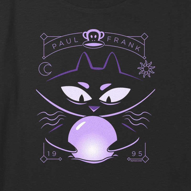 Girl's Paul Frank Mika the Cat Fortune Teller Crop Top T-Shirt, 2 of 4