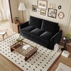 70.9" Pull Out 3-Seat Velvet Sleeper Sofa Bed with 2-in-1 Pillow & Blanket Set, Multi-Functional Convertible Loveseat for Living Room - 2 of 4