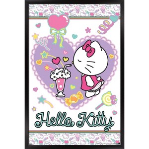 Trends International Hello Kitty: 21 Sugar Rush – Heart Framed Wall Poster Prints - 1 of 4