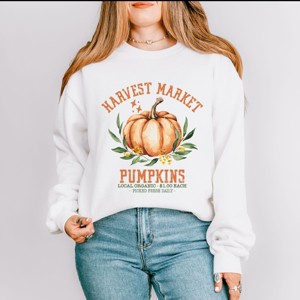 Simply Sage Market Harvest Market Pumpkins Local Organic Sweatshirt - 1 of 4