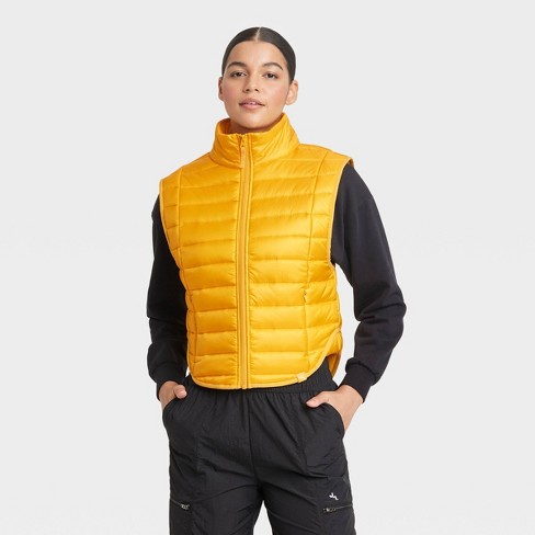 Women's Quilted Puffer Vest - JoyLab™ Yellow XL