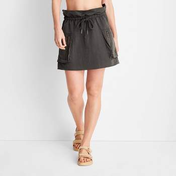 Women's Paperbag Cargo Mini Skirt - Future Collective™ with Jenny K. Lopez Dark Olive Green