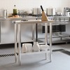 vidaXL Kitchen Work Table 32.5 in.x11.8 in.x33.5 in. Stainless Steel - 3 of 4
