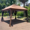 Gulches Outdoor11*11Ft Pop Up Gazebo Canopy With Removable Zipper Netting,Soft Top Event Tent,Suitable For Patio Backyard Garden Camping Area,Brown - 3 of 4
