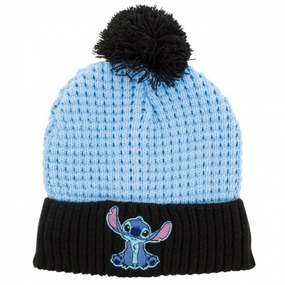 Adult Lilo & Stitch Character Icon Cuff Pom Beanie