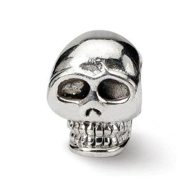 Black Bow Jewelry Sterling Silver Skull Bead Charm