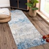 Washable Modern Abstract Rug Non Slip Low Pile Rug Soft Throw Floor Cover Foldable Indoor Carpet for Living Room Bedroom Playroom Nursery - 2 of 4