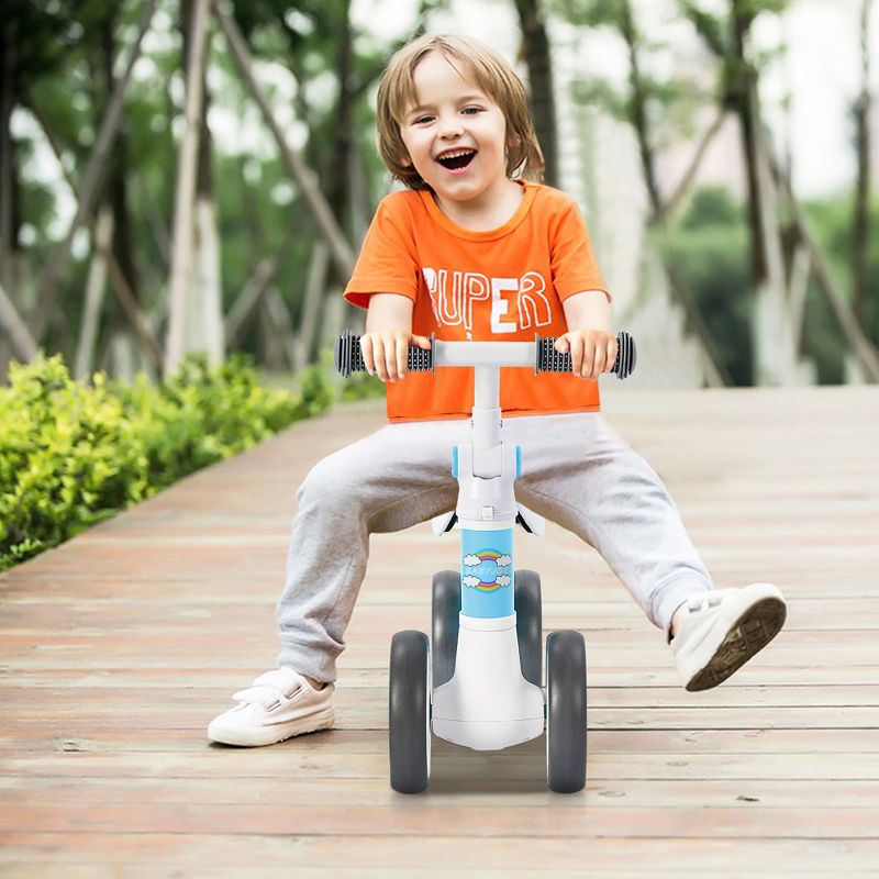 Babyjoy Baby Balance 4-Wheel Bike Infant Walker No-Pedal Toddler Bicycle Toys, 3 of 11