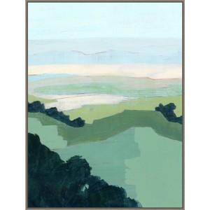 Amanti Art 32"x42" Halcyon Overlook I by Grace Popp Framed Canvas Wall Art Print : Modern Lithograph, Polystyrene Frame - 1 of 4