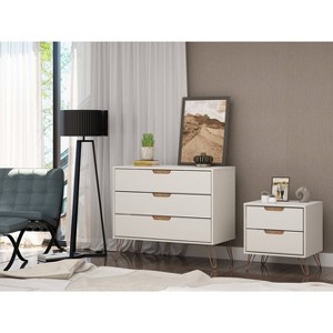 Rockefeller Dresser and Nightstand Set - Manhattan Comfort	 - 1 of 4