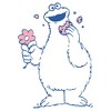 Girl's Sesame Street Cookie Monster Floral T-Shirt - 2 of 3