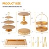 Winado 10-Piece Dessert Table Display Set In Gold Metal Cake Stand Set - 2 of 4