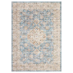 coucheta Entryway Runner Rug 2x6 Ultra-Soft Washable Rug Runner Vintage Medallion Hallway Carpet Indoor, Non Slip for Kitchen, Low Pile Non-Shedding - 1 of 4