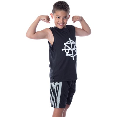 WWE Boys' Seth Rollins For The Greater Good Tank Short Sleep Pajama Set Black