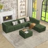 PAGED 35 Inch Chenille Ottoman, Modern Vanity Chair Footrest Ottoman with Double Layer Upholstered Seat Cushion for Living Room, Bedroom - 4 of 4