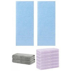 REGALWOVEN Striped Soft Absorbent Bathroom Cotton Towel Set 3 Pcs - 1 of 4