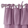 Awesome Home  Recycled Cotton Blend Ruffle Tie Top Curtains Pair - 2 of 4