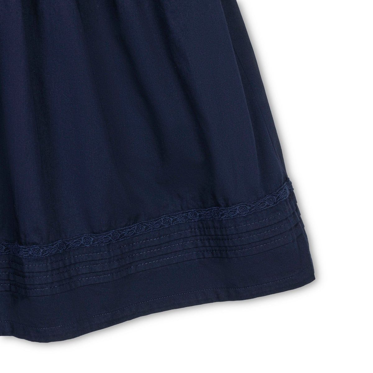 Hope & Henry Girls' Organic Puff Sleeve Pintuck Sateen Party Dress, Kids - thumbnail 5