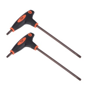 Unique Bargains Tamper Proof Long Arm Torx Star Head Metric T-Shape Wrenches 2 Pcs - 1 of 4