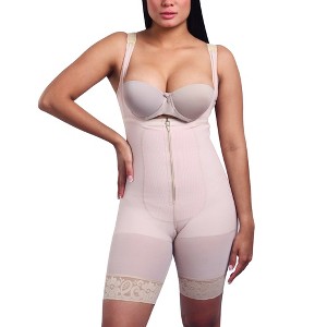 Women's Shapewear Tummy Control Girdle Body Shaper High Waist Shorts Under Dress - Postpartum Butt Lifter Compression - 1 of 4