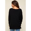 Pinkblush Black Long Sleeve Side Slit Maternity Sweater - 3 of 4