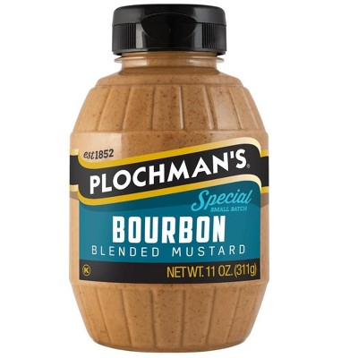 Plochmans Bourbon Mustard Squeeze Bottle - 6 pack, 11 oz